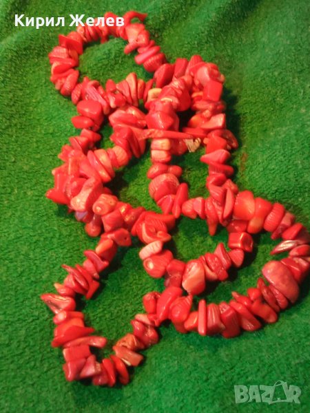 ПРЕКРАСНО СКЪПОЦЕННО ВИНТИДЖ АРТ КОЛИЕ от НАТУРАЛЕН ЧЕРВЕН КОРАЛ БИЖУ РЪЧНА ИЗРАБОТКА 15376, снимка 1