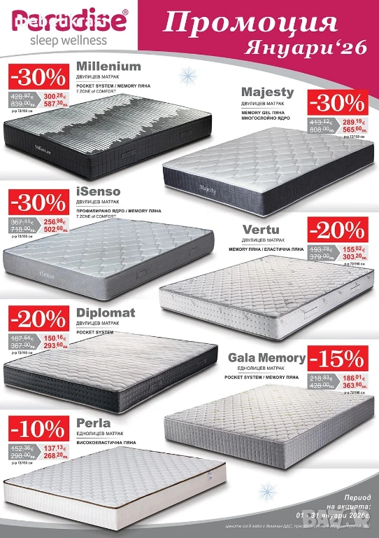 Супер намаления в цените на матраци на всички български производители!!! , снимка 1