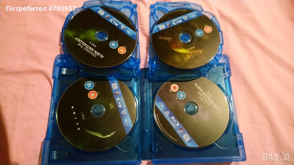Филми Blu ray Alien Anthology Alien Aliens Alien 3, снимка 1