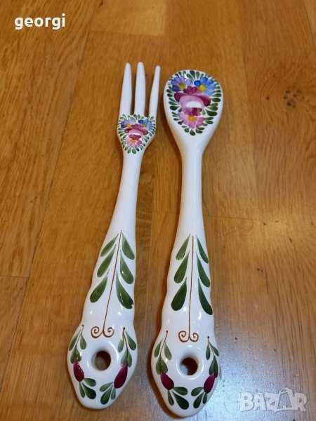 Порцеланови вилица и лъжица  18/2, снимка 1