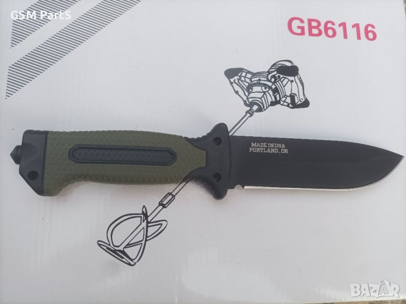 Нож за оцеляване с кания и компас, снимка 1