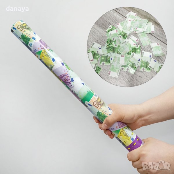 3217 Парти конфети с банкноти 100 euro, 48 см, снимка 1