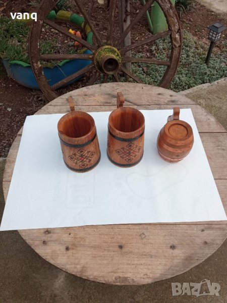 Стари дървени чаши- халба, снимка 1