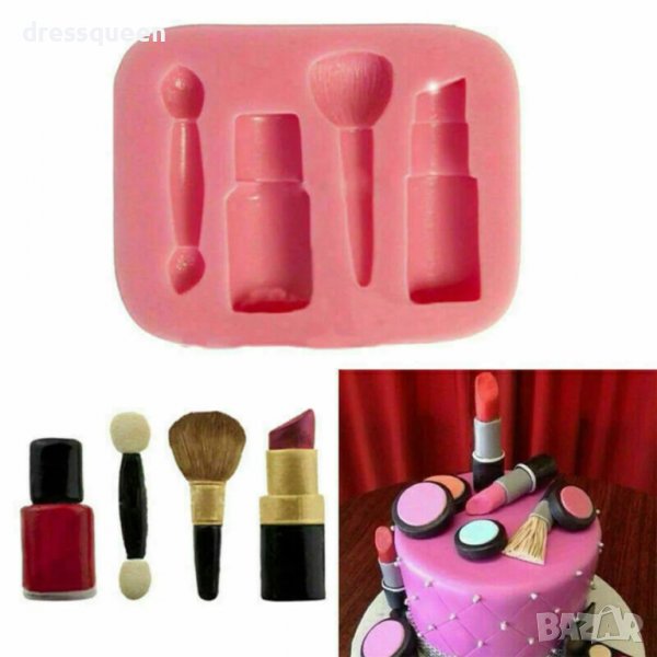 3808 Форма с червило и четки за грим, снимка 1