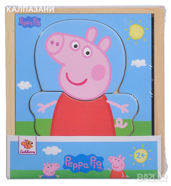 Дървен пъзел за преобличане Eichhorn - Peppa Pig, снимка 1