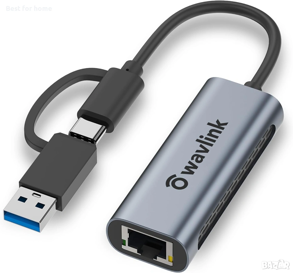 Wavlink USB C към Ethernet адаптер 2.5 Gbps, снимка 1