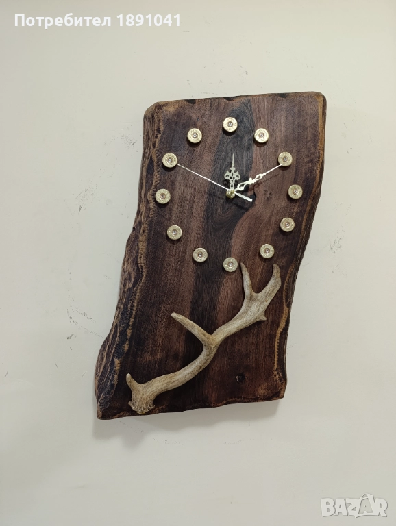 Подарък за ловец.Часовник от дърво. Ловен часовник.Стенен часовник , снимка 1