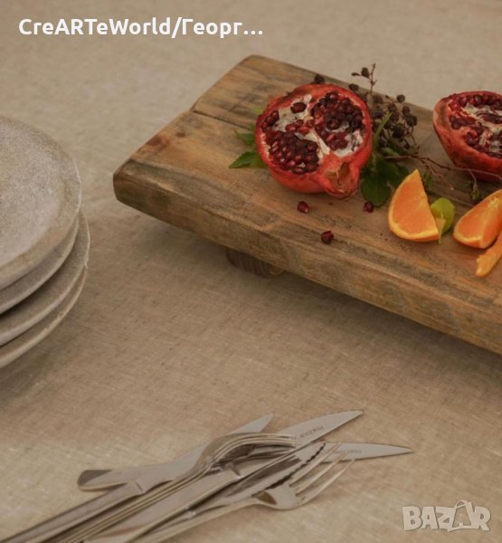 Дървено плато поднос изработено в Рустик стил, снимка 1
