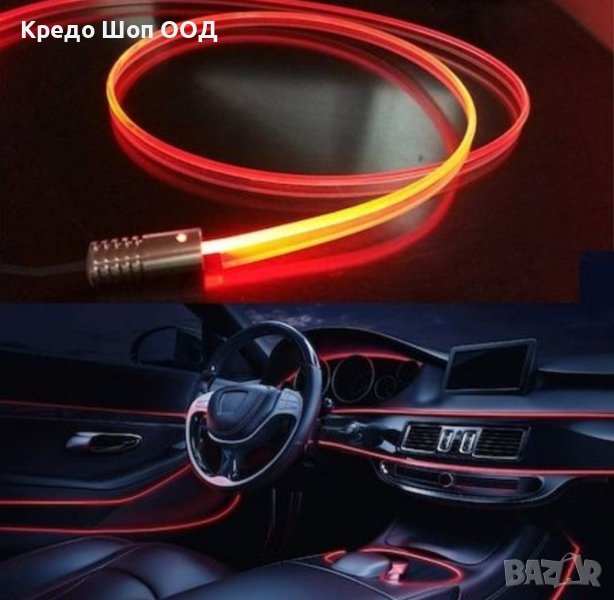 RGB 5м Интериорно /Амбиентно LED Осветление с Bluetooth контрол от телефона, снимка 1