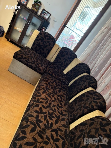 Ъглов растегателен диван, снимка 1