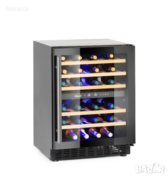 Охладител за вино - 2 зони, 46 бутилки, от 5 до 22˚C, снимка 1