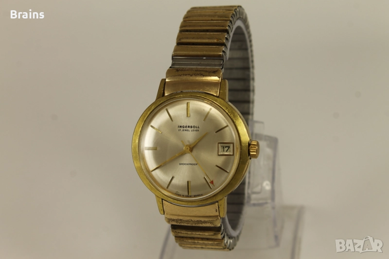 1970's INGERSOLL Позлатен Английски Часовник, снимка 1
