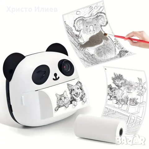 Моментална камера за деца детска камера с функция за печат фотоапарат Панда, снимка 5 - Фотоапарати - 51433892