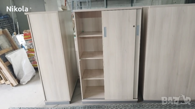 Двукрил гардероб с плъзгащи се врати и заключване - офис шкаф 90/150/46, снимка 12 - Шкафове и рафтове - 51280123