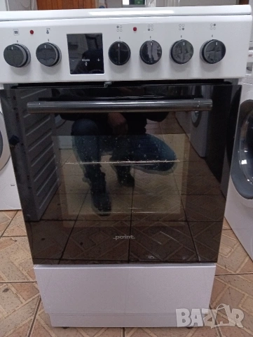 Като нова тясна 50см свободно стояща печка с керамичен плот с 2 години гаранция!, снимка 3 - Печки, фурни - 53398625