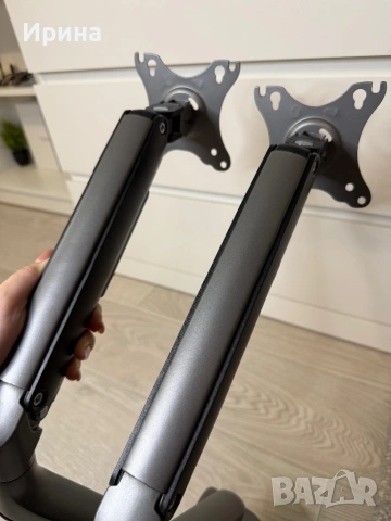 ПРОМОЦИЯ! Кронштейн (двойна стойка) за 2 монитора Gembird MA-DA2-05, снимка 9 - Други - 53803315