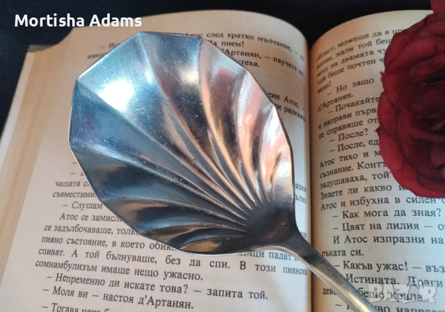 Посребрена лъжица за сервиране , снимка 3 - Прибори за хранене, готвене и сервиране - 52436531