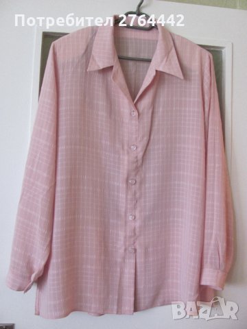 Като нова копринена риза  - нежно розово, снимка 1 - Ризи - 35924730
