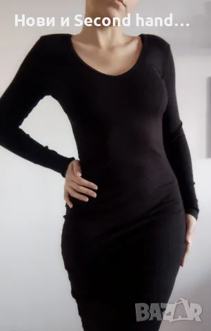 BikBok! Вталена,черна рокля, снимка 6 - Рокли - 47737105