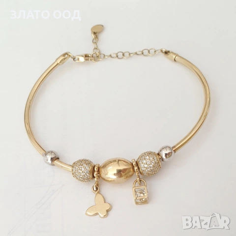 Златни гривни твърди тип белезник-14К, снимка 3 - Гривни - 27598232