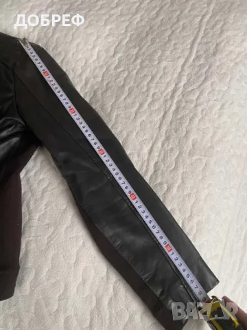 Дамско кожено яке - естествена кожа MANGO, снимка 4 - Якета - 49465748