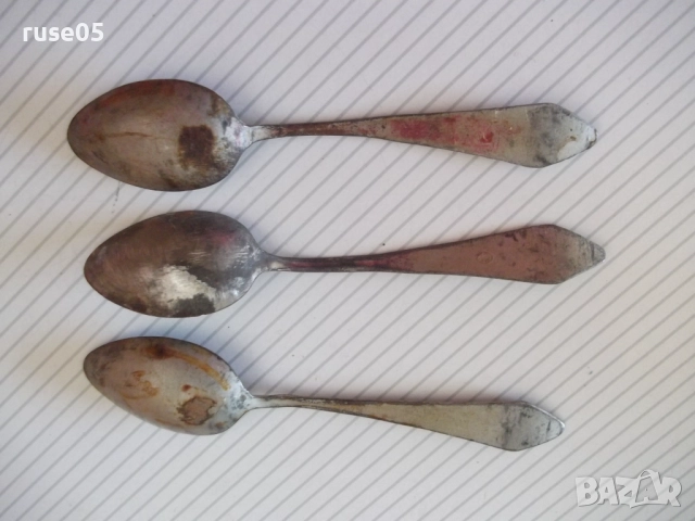 Лот от 3 бр. лъжици стари, снимка 9 - Прибори за хранене, готвене и сервиране - 51955308