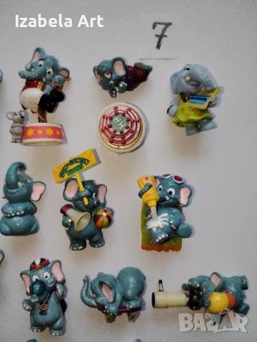 24бр фигури Kinder СЛОНЧЕТА/стари Киндер играчки от шоколадови яйца , снимка 3 - Колекции - 52022162