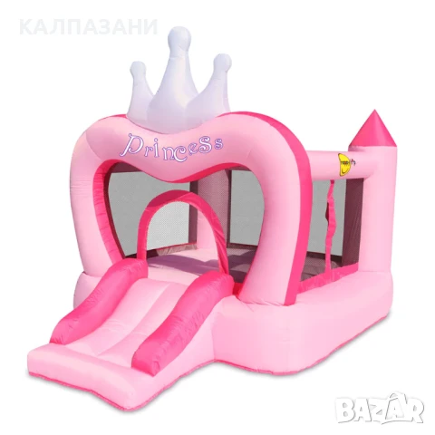 HAPPY HOP Батут замък Princess с пързалка 285x210x220 9773, снимка 5 - Надуваеми играчки - 50446770