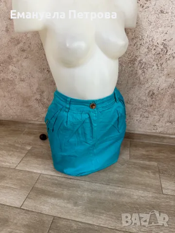 Дамска ежедневна спортно-елегантна пола - тюркоаз FLORA, снимка 7 - Поли - 48065409