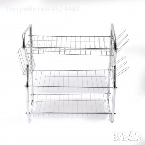 Сушилник за съдове Rosberg R53000O, 3 нива, снимка 5 - Сушилни - 53377911