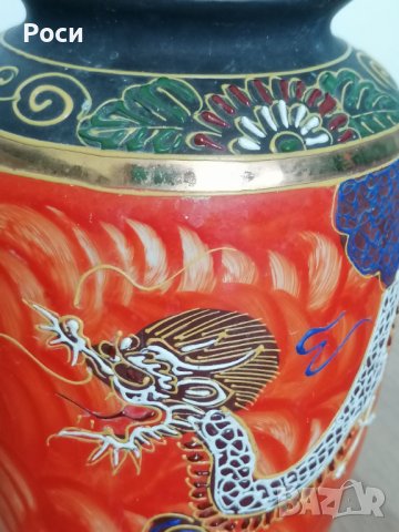 Ваза със позлатен кант, снимка 2 - Антикварни и старинни предмети - 41912746