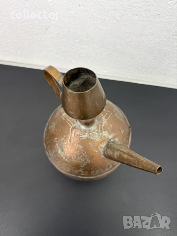 Османска медна кана / ибрик / съд. №7800, снимка 8 - Антикварни и старинни предмети - 53016009