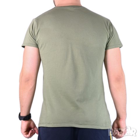 Военна Тениска T-Shirt цвят Olive, снимка 3 - Тениски - 41856402