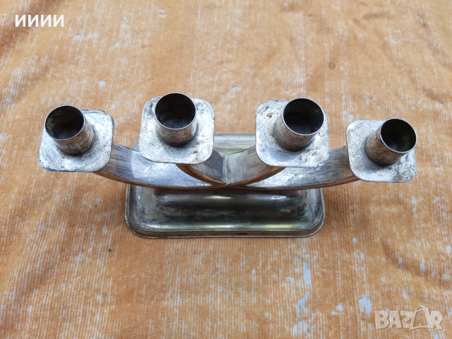 Посребрен свещник 