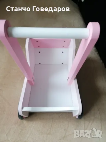 Детска дървена бебешка количка за кукли , снимка 3 - Кукли - 50331524