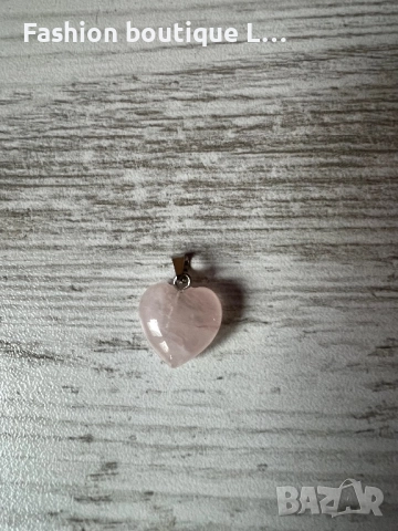 Висулка за колие розово кварцово сърце 🩷, снимка 2 - Други - 52412488