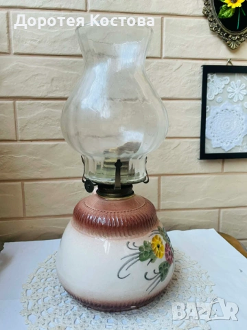 Красива керамична лампа от Англия, снимка 7 - Антикварни и старинни предмети - 53821273