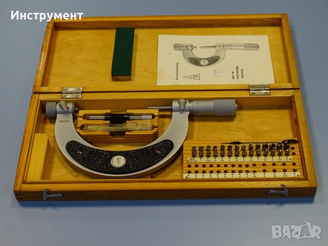 Микрометър резбомер VEB Suhl 75-100 mm, снимка 1 - Други инструменти - 41226586