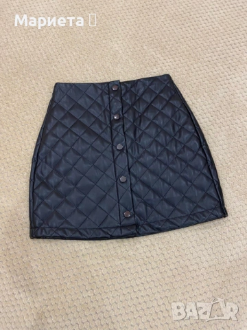 Кожена пола Stradivarius, снимка 2 - Поли - 53184344