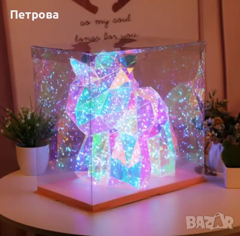 Светещ еднорог/холографен еднорог, снимка 4 - Декорация за дома - 42526063