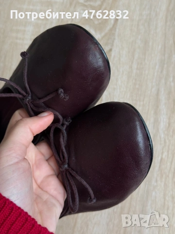 Балеринки кожа р.40 бургунди, снимка 2 - Дамски ежедневни обувки - 53808470