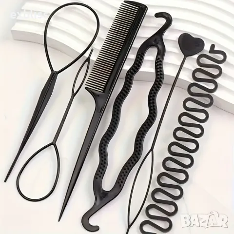 Аксесоари за правене на прическа и оформяне на коса 6бр., снимка 4 - Аксесоари за коса - 49197945