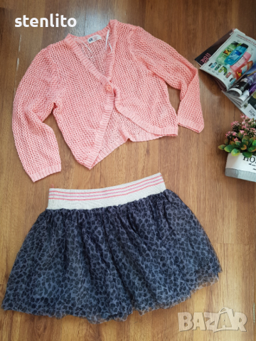 Розова жилетка H&M размер 170/14 год., снимка 2 - Детски пуловери и жилетки - 36257615