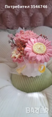 Букет от ароматни соеви свещи , снимка 5 - Декорация за дома - 49422642