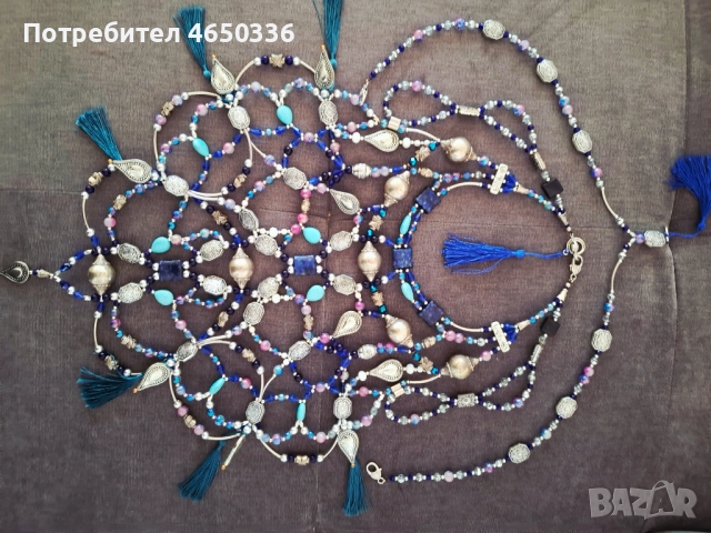 Много голямо етно колие за тяло, уникат, снимка 4 - Колиета, медальони, синджири - 52523756