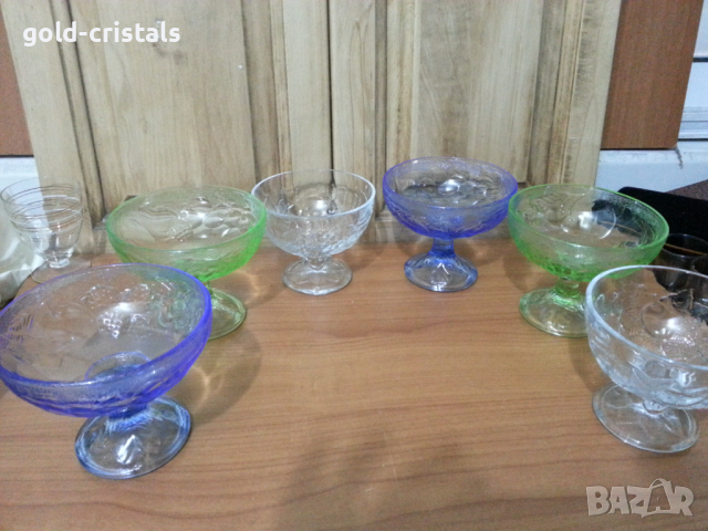 Стъклени чаши купи, снимка 4 - Антикварни и старинни предмети - 36223005