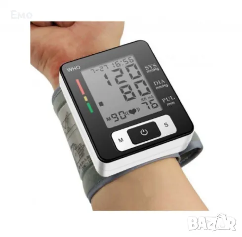 Апарат за кръвно налягане UKC BLPM-29, За китка, LCD дисплей, 3V, Автоматично изключване, снимка 3 - Други - 47581790