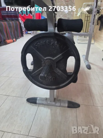Kettler/Дължина на лоста 215 см /тежести2×15,2×10,2×5,2×2.5..+15 за крака , снимка 3 - Фитнес уреди - 56016444