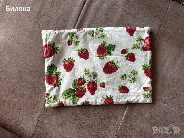 Памучен комплект за количка с ягоди , снимка 4 - За бебешки колички - 55969525