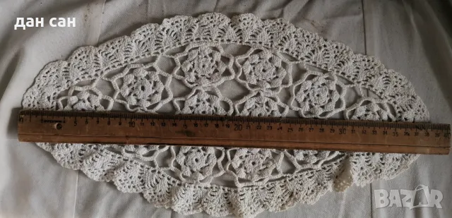 ретро ръчно плетено на кука подложка дантела 1, снимка 1